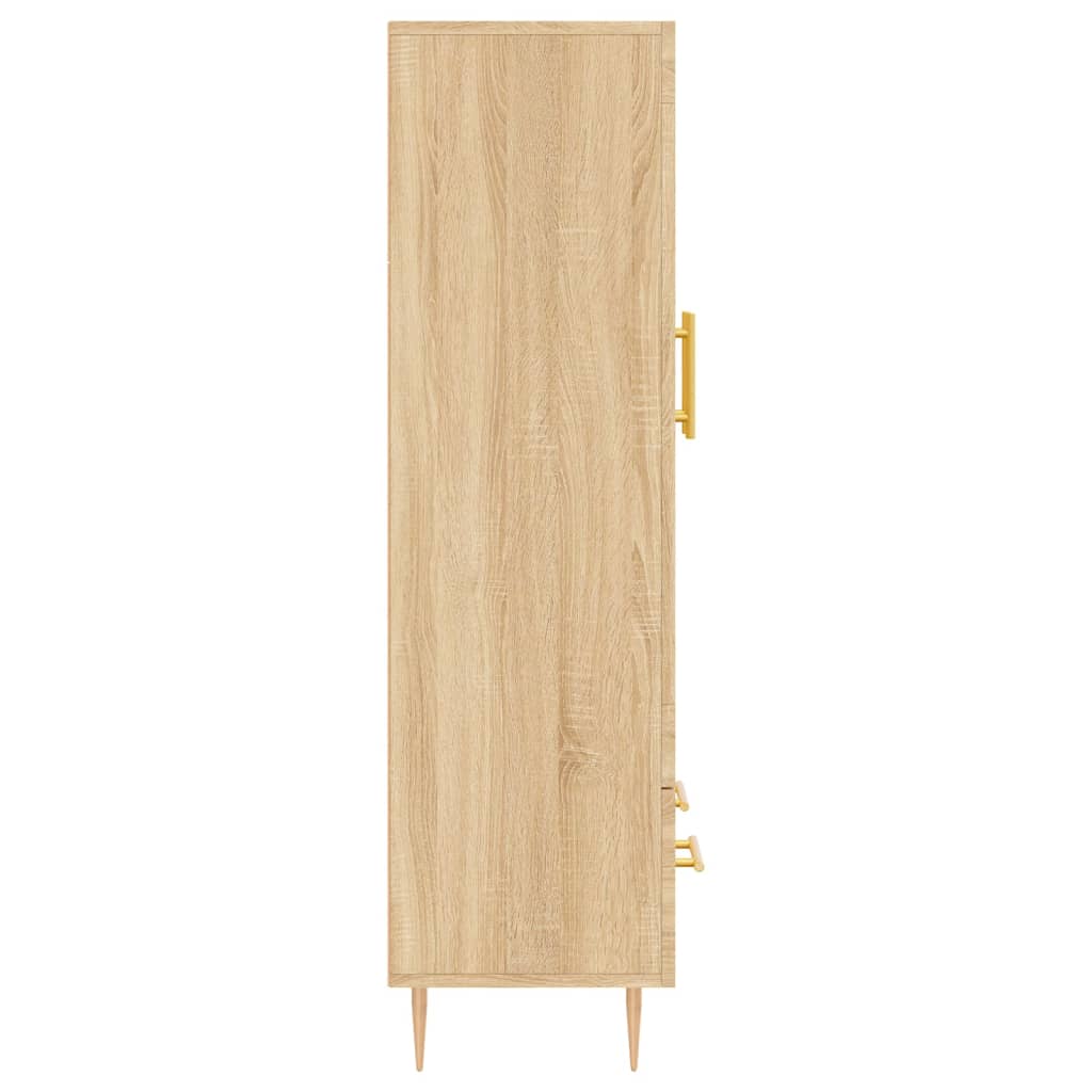 Visoka komoda boja hrasta 69,5 x 31 x 115 cm konstruirano drvo