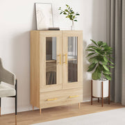 Visoka komoda boja hrasta 69,5 x 31 x 115 cm konstruirano drvo
