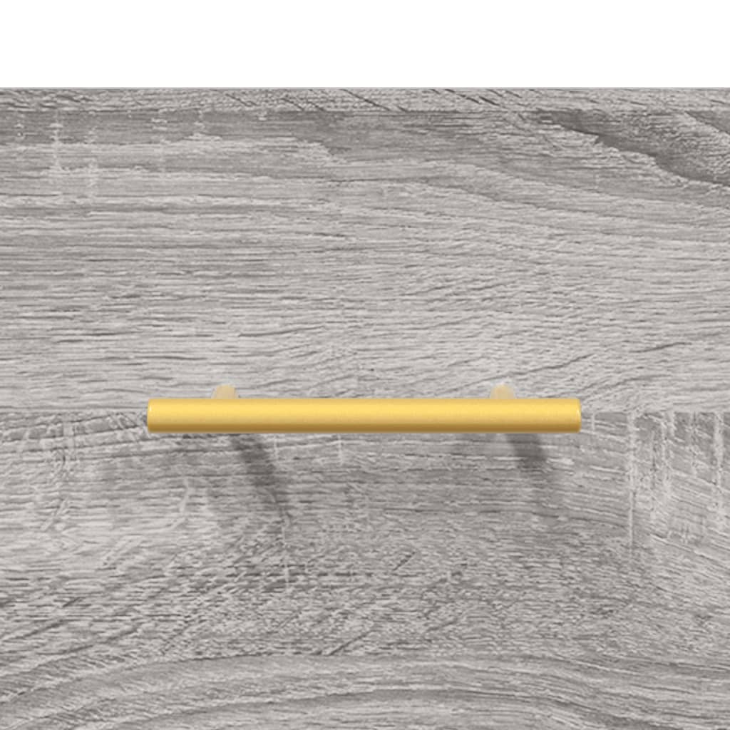Visoka komoda siva boja hrasta 69,5x31x115 cm konstruirano drvo