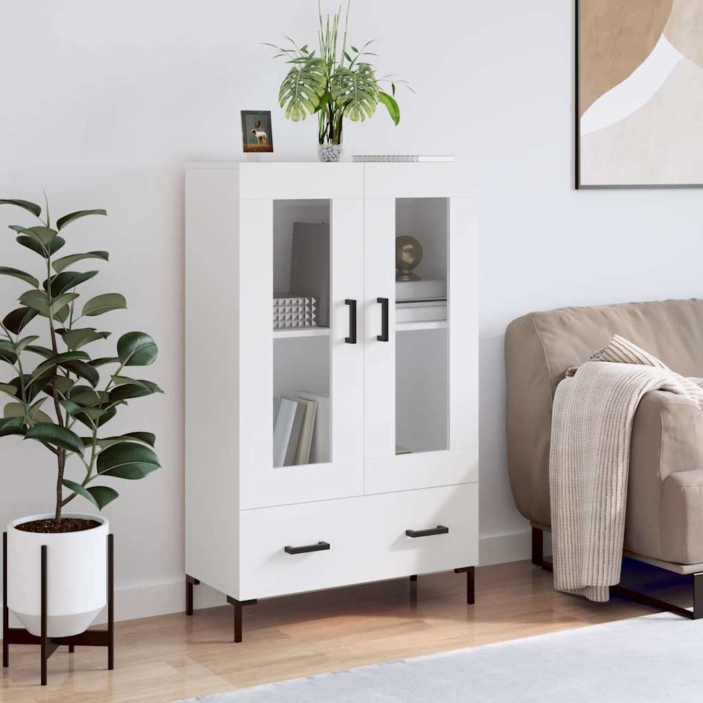 Visoka komoda bijela 69,5 x 31 x 115 cm od konstruiranog drva