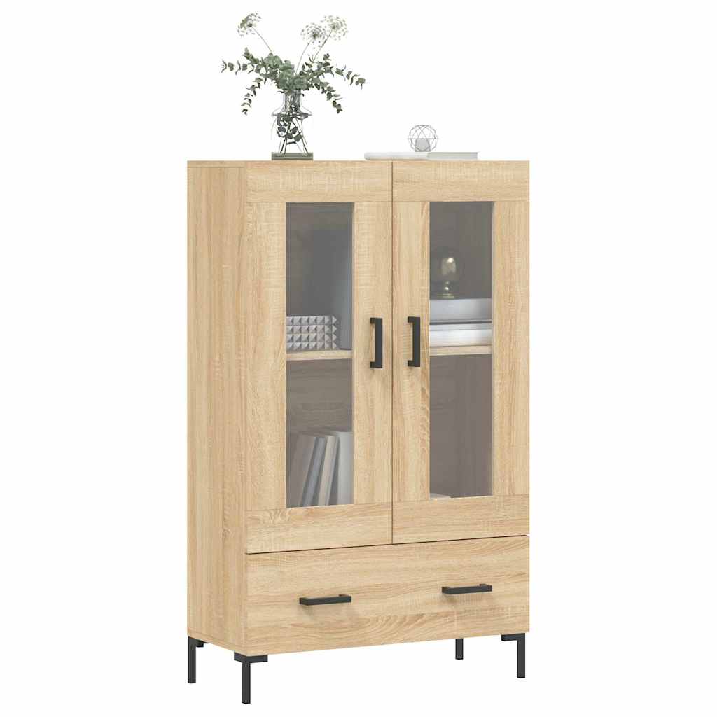 Visoka komoda boja hrasta 69,5 x 31 x 115 cm konstruirano drvo