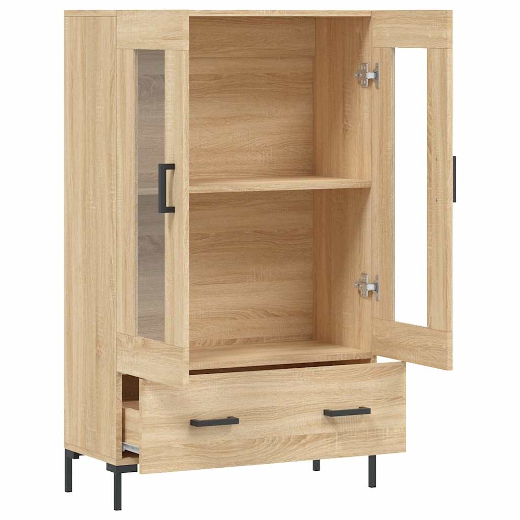 Visoka komoda boja hrasta 69,5 x 31 x 115 cm konstruirano drvo