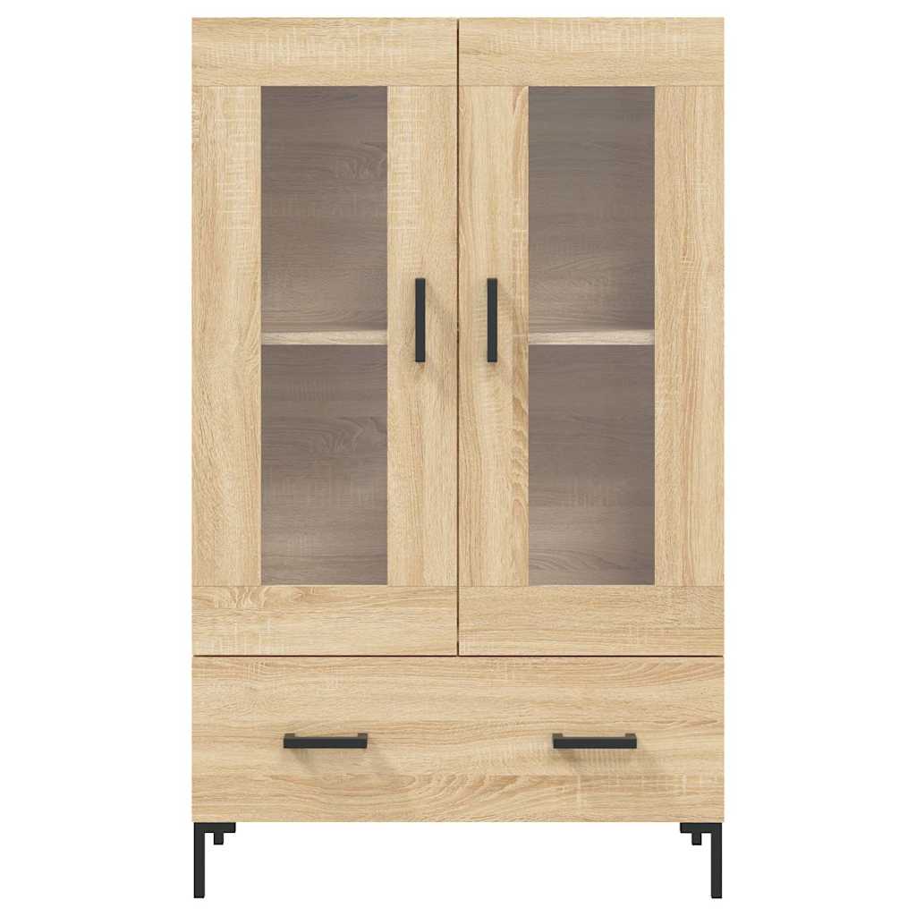 Visoka komoda boja hrasta 69,5 x 31 x 115 cm konstruirano drvo