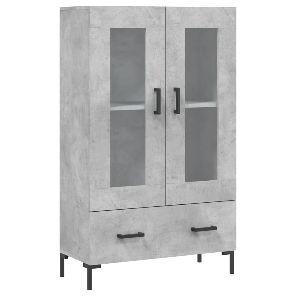 Visoka komoda boja betona 69,5 x 31 x 115 cm konstruirano drvo