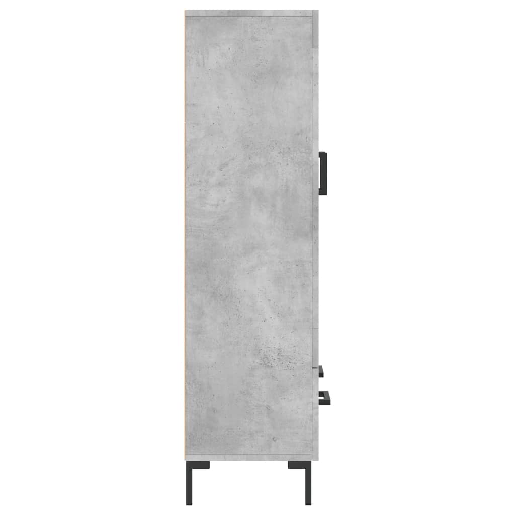 Visoka komoda boja betona 69,5 x 31 x 115 cm konstruirano drvo