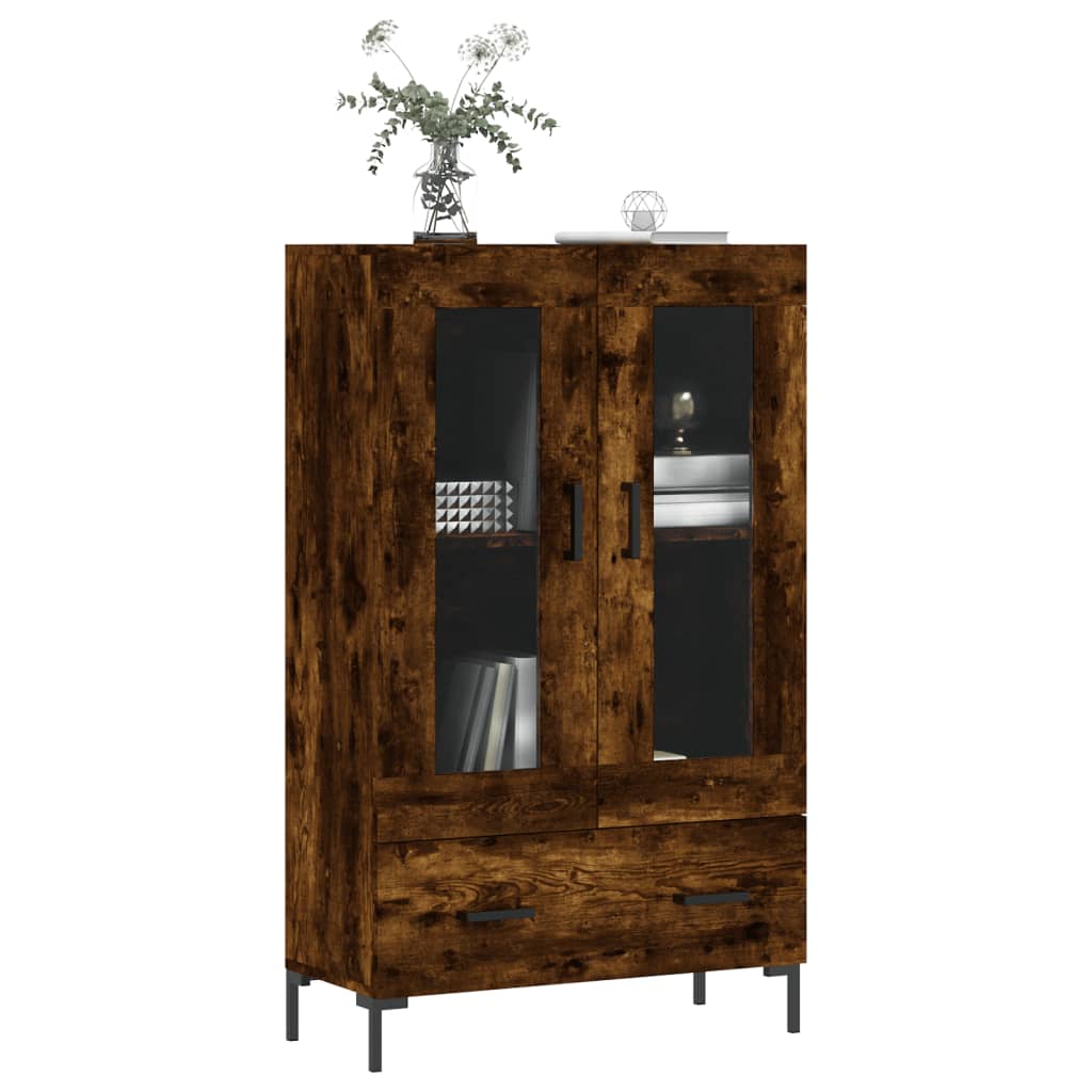 Visoka komoda boja hrasta 69,5 x 31 x 115 cm konstruirano drvo