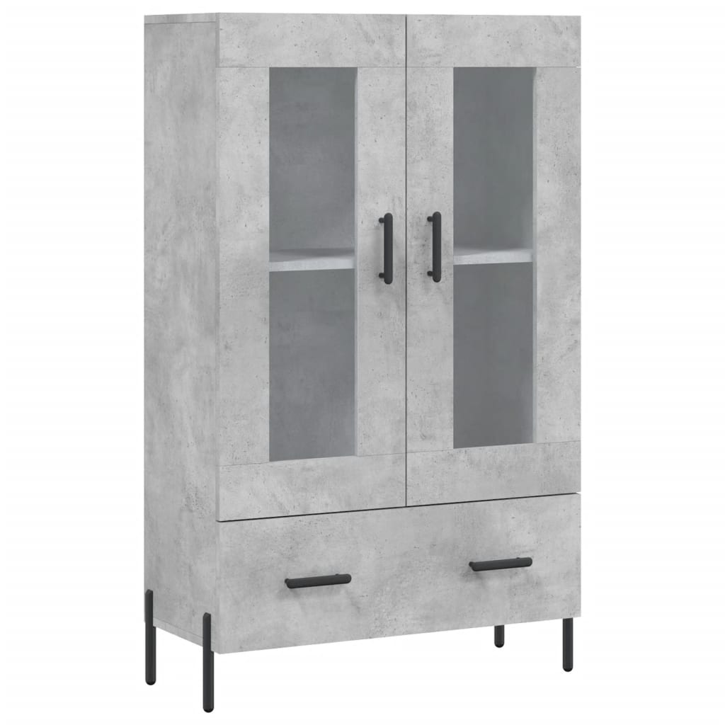 Visoka komoda boja betona 69,5 x 31 x 115 cm konstruirano drvo