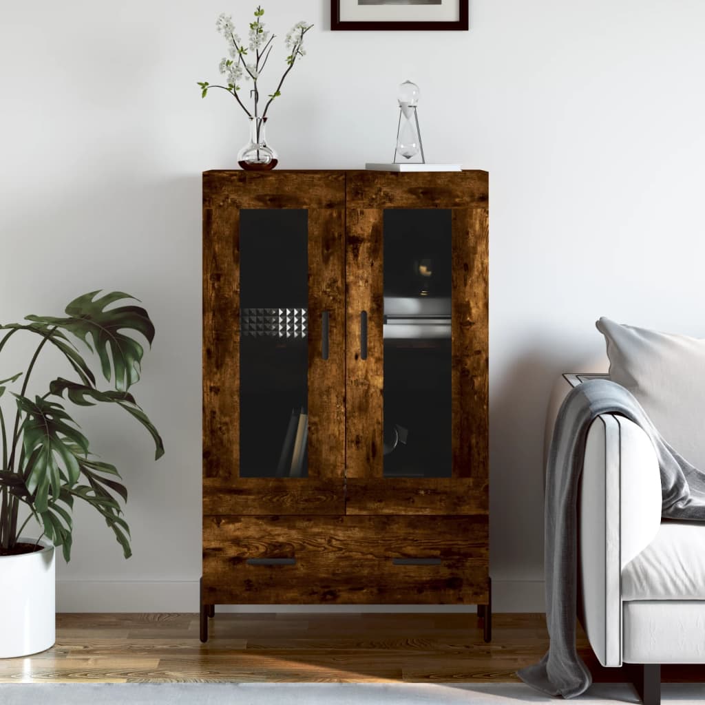 Visoka komoda boja hrasta 69,5 x 31 x 115 cm konstruirano drvo