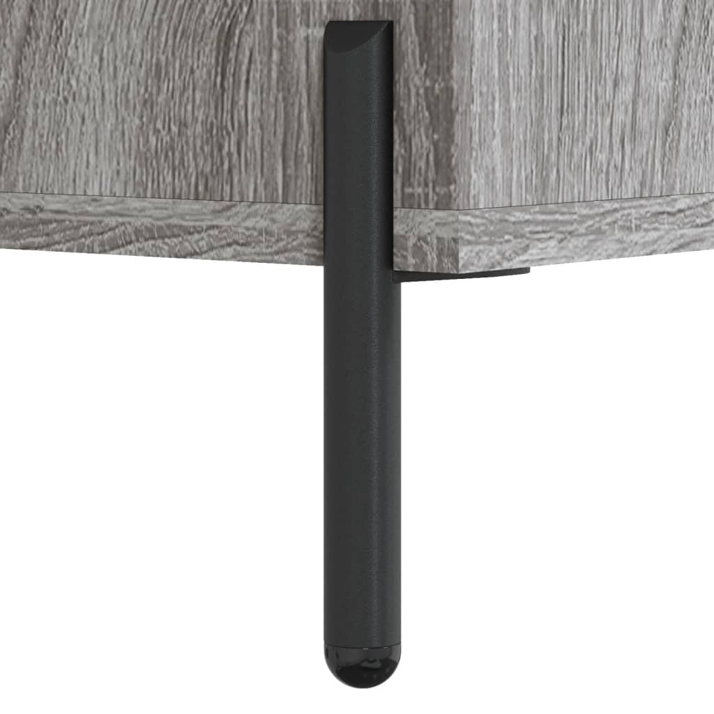 Visoka komoda siva boja hrasta 69,5x31x115 cm konstruirano drvo