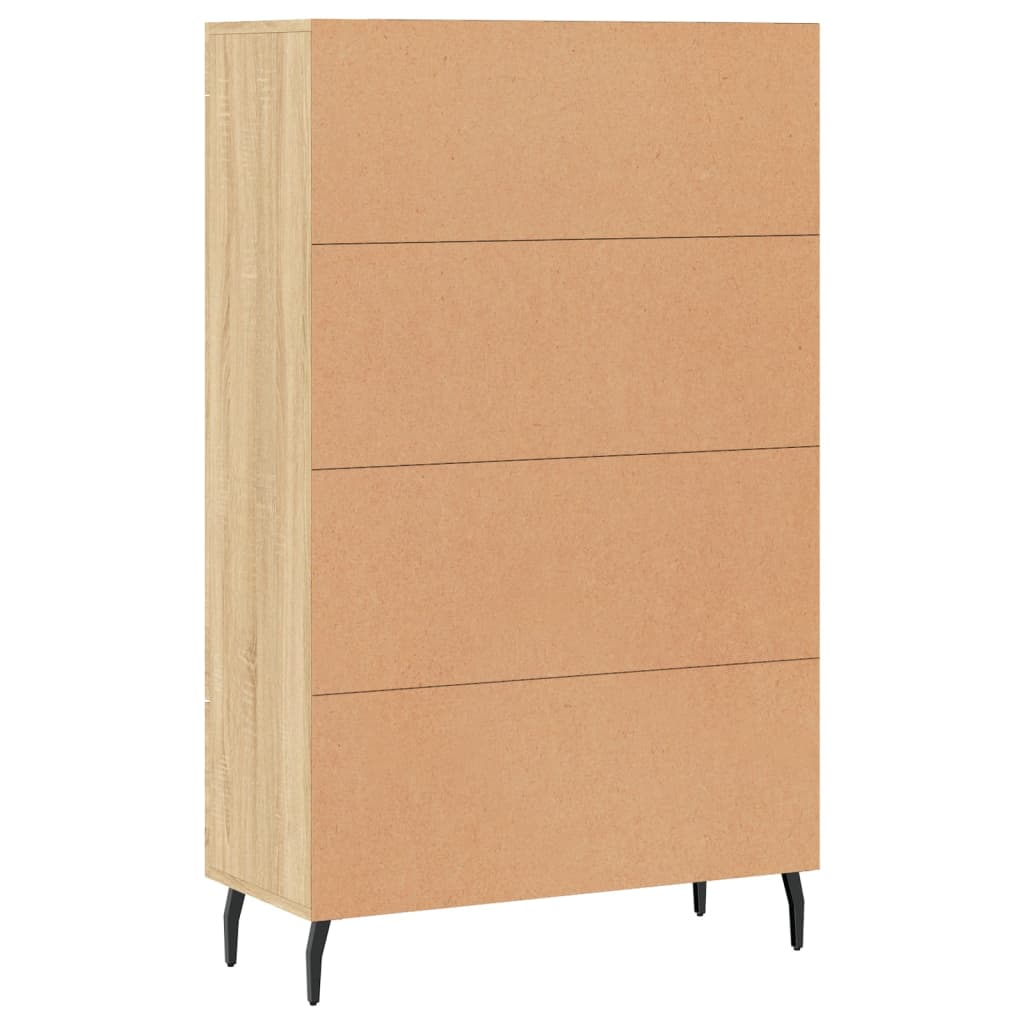 Visoka komoda boja hrasta 69,5 x 31 x 115 cm konstruirano drvo