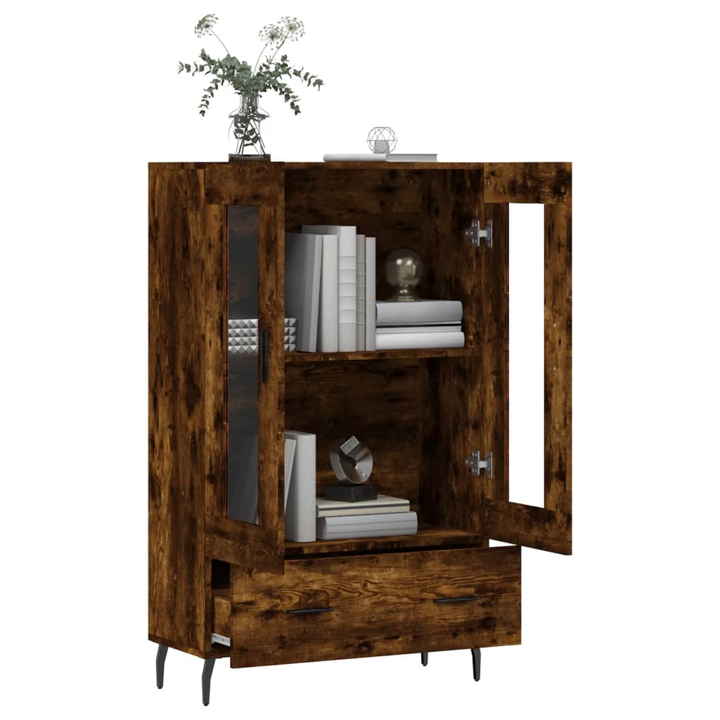 Visoka komoda boja hrasta 69,5 x 31 x 115 cm konstruirano drvo