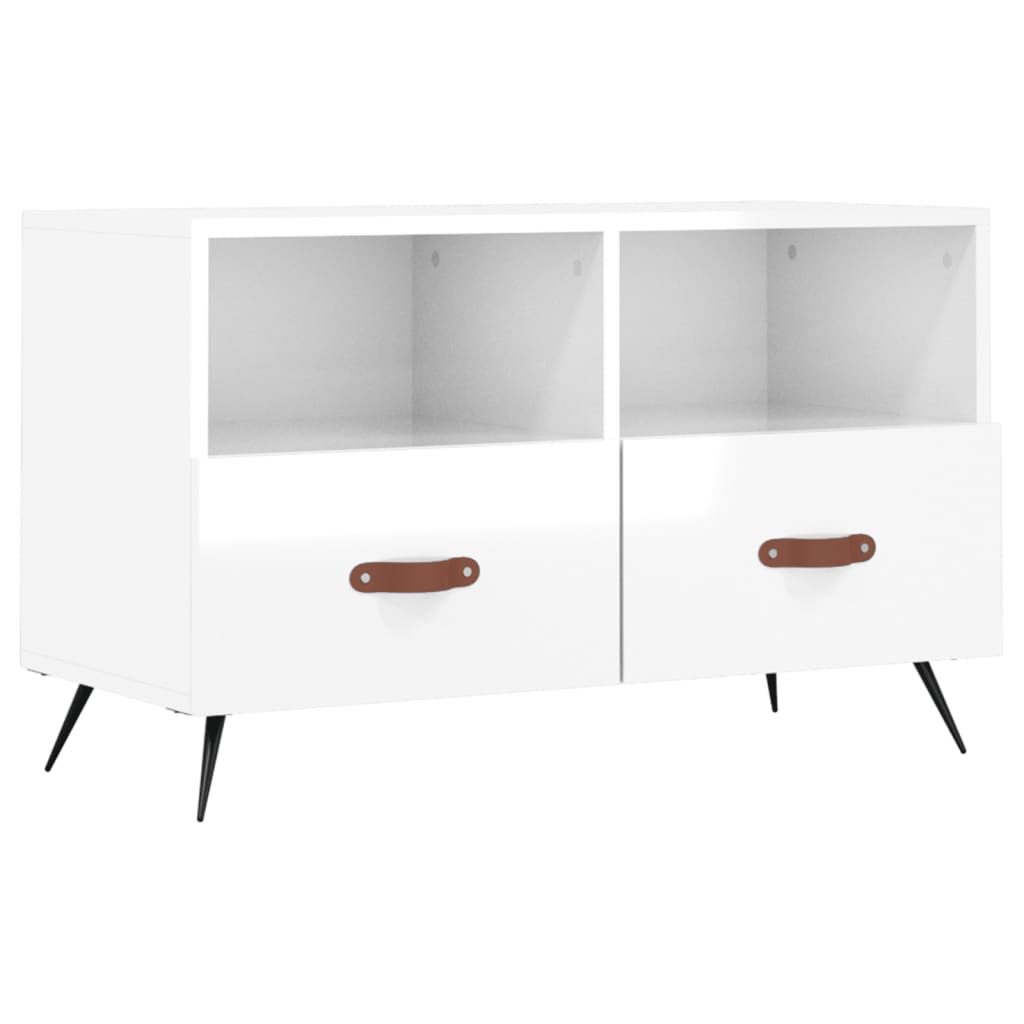 TV ormarić sjajni bijeli 80 x 36 x 50 cm od konstruiranog drva