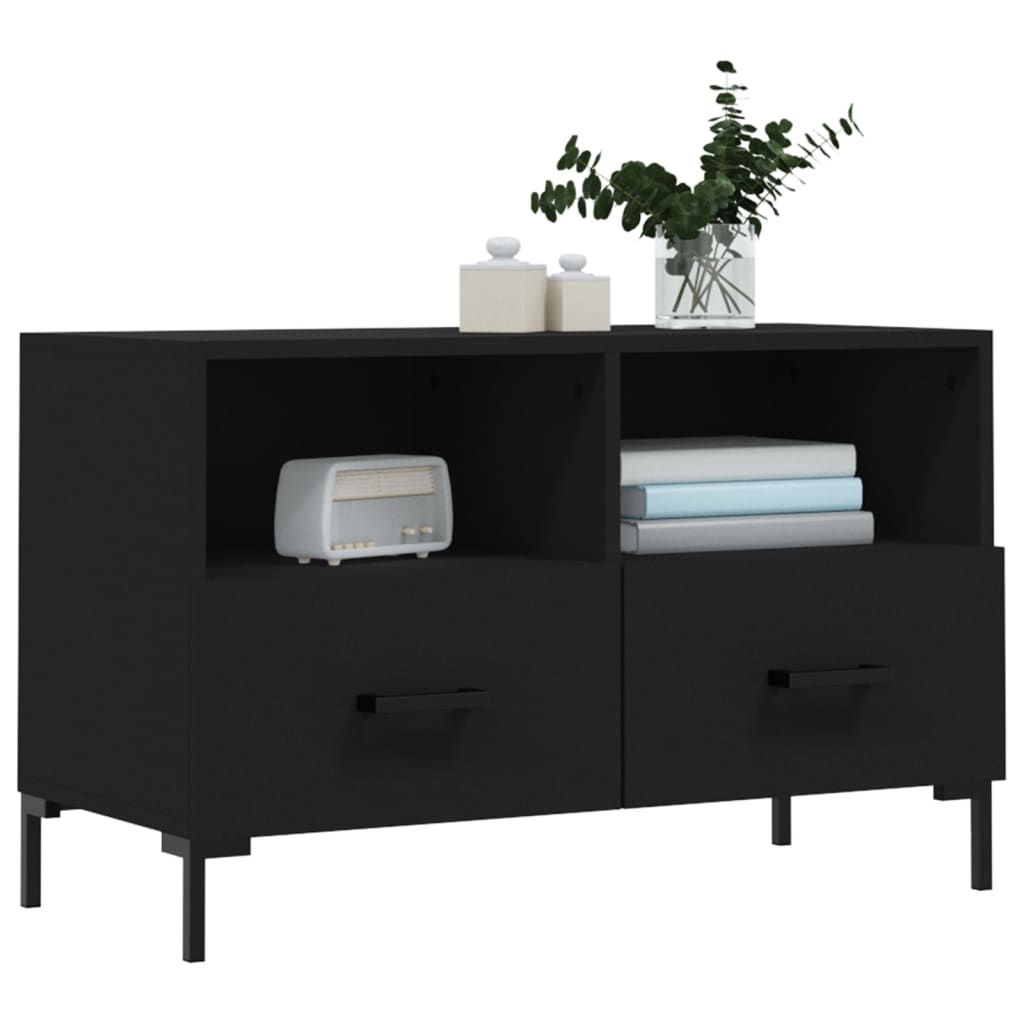 TV ormarić crni 80 x 36 x 50 cm od konstruiranog drva