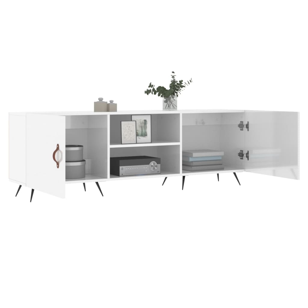TV ormarić sjajni bijeli 150 x 30 x 50 cm od konstruiranog drva