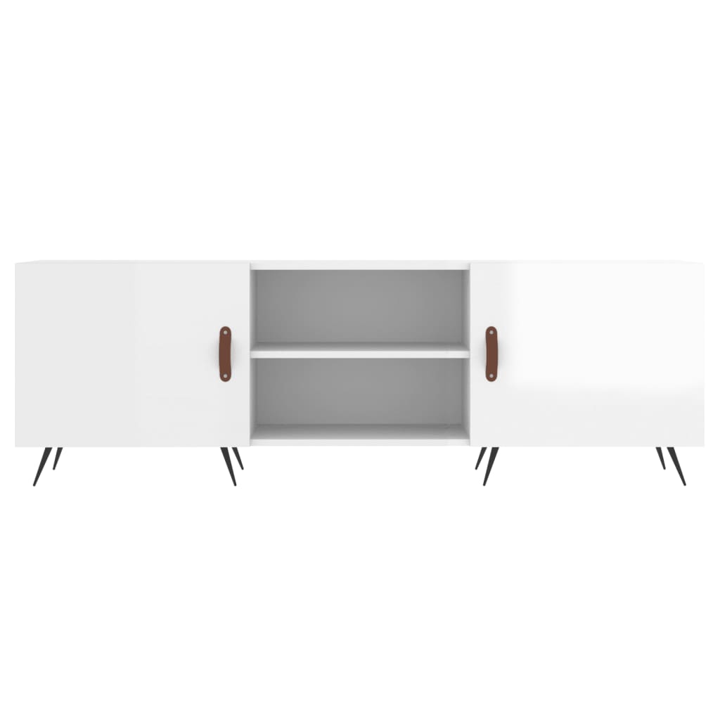 TV ormarić sjajni bijeli 150 x 30 x 50 cm od konstruiranog drva