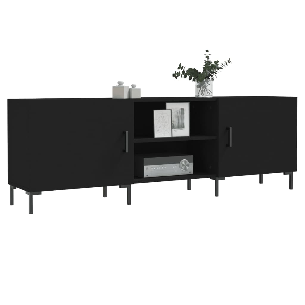 TV ormarić crni 150 x 30 x 50 cm od konstruiranog drva