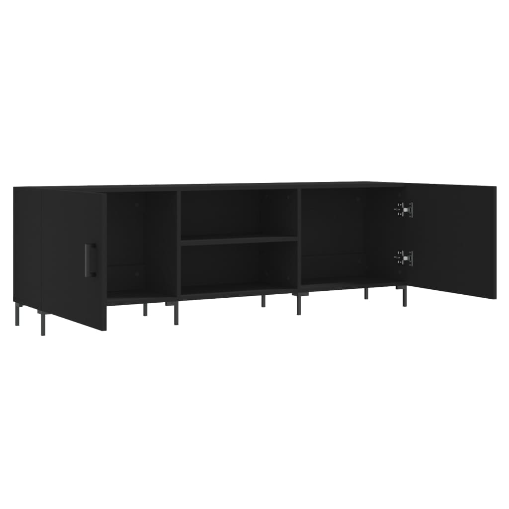 TV ormarić crni 150 x 30 x 50 cm od konstruiranog drva