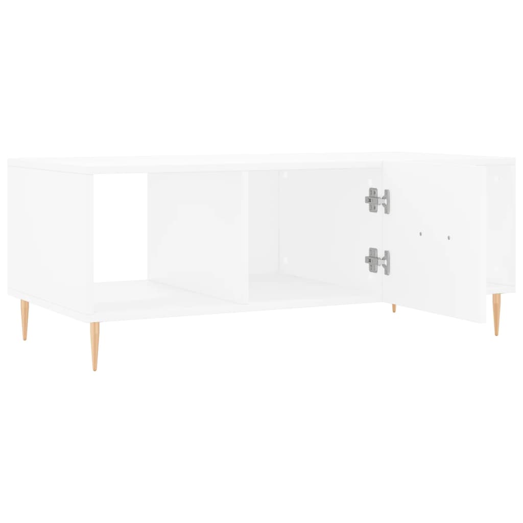 Stolić za kavu bijeli 102 x 50 x 40 cm od konstruiranog drva