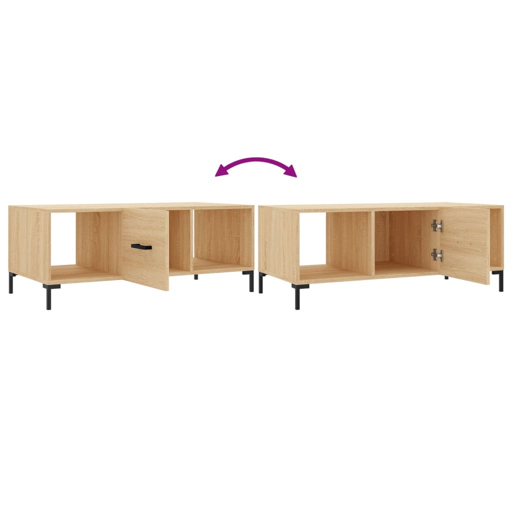 Stolić za kavu boja hrasta 102 x 50 x 40 cm konstruirano drvo