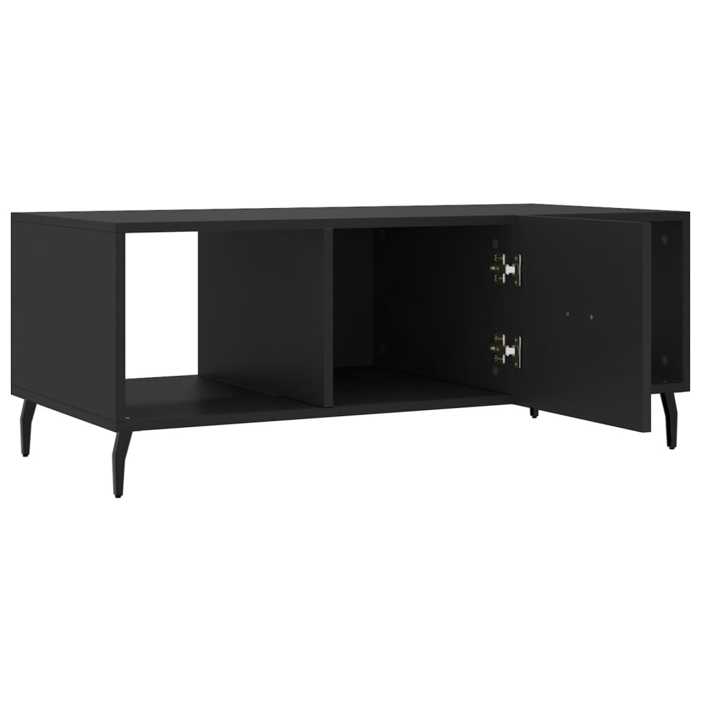 Stolić za kavu crni 102 x 50 x 40 cm od konstruiranog drva