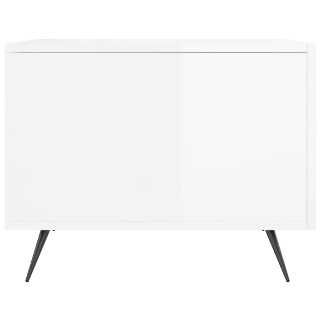 Stolići za kavu 2 kom sjajni bijeli 50x50x40 konstruirano drvo