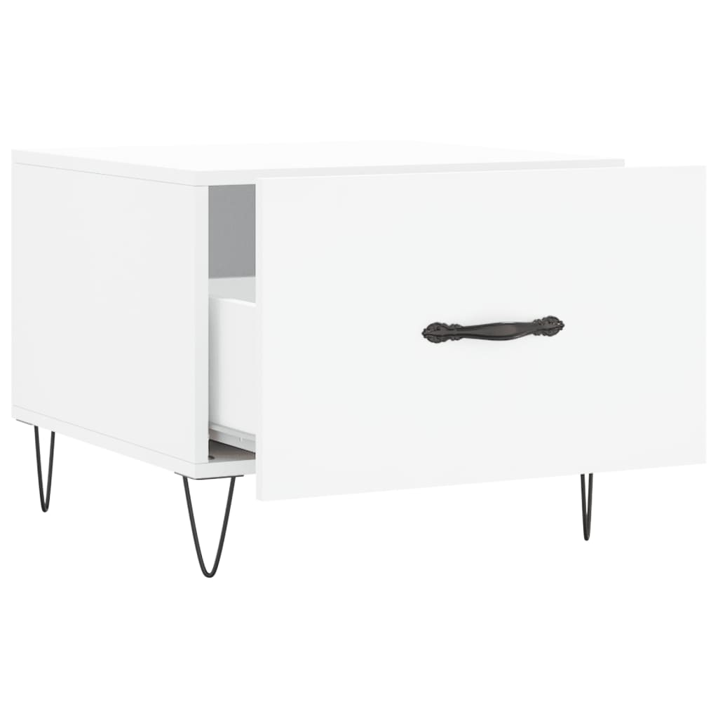 Stolići za kavu 2 kom bijeli 50x50x40 cm od konstruiranog drva