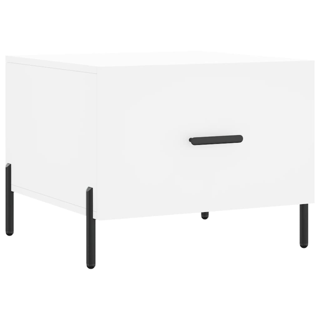 Stolić za kavu bijeli 50 x 50 x 40 cm od konstruiranog drva