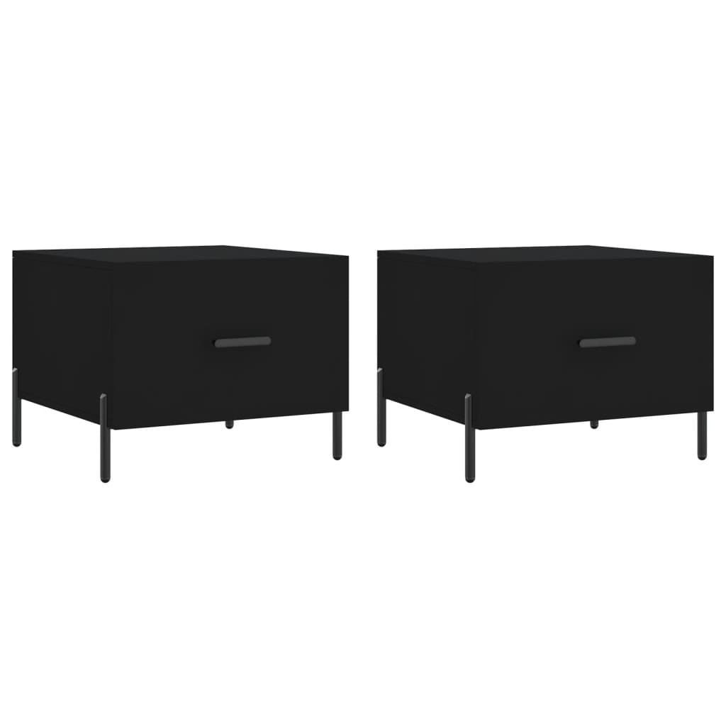 Stolići za kavu 2 kom crni 50x50x40 cm od konstruiranog drva