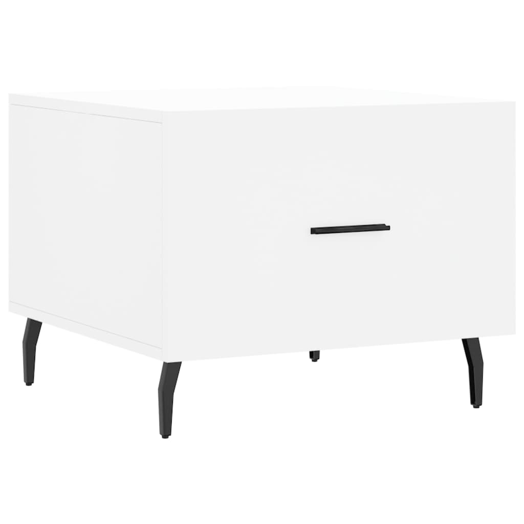 Stolić za kavu bijeli 50 x 50 x 40 cm od konstruiranog drva