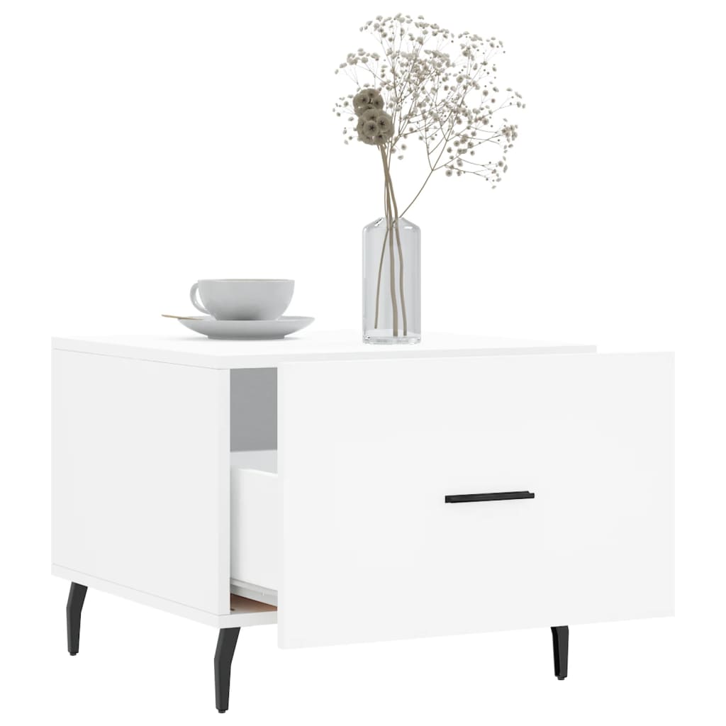 Stolići za kavu 2 kom bijeli 50x50x40 cm od konstruiranog drva