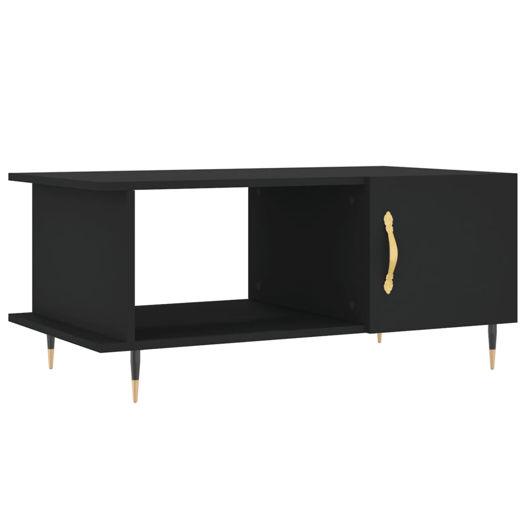 Stolić za kavu crni 90x50x40 cm od konstruiranog drva