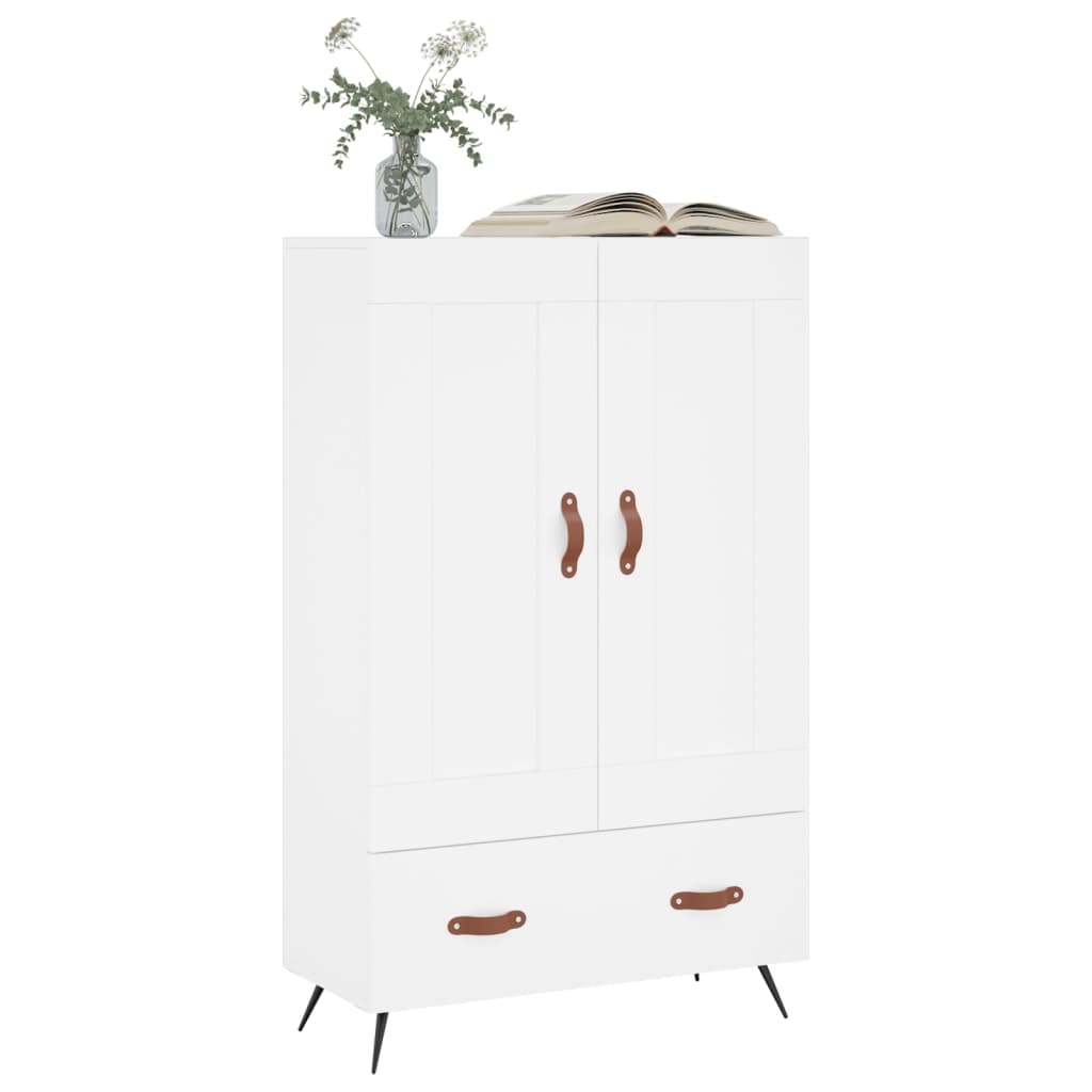 Visoka komoda bijela 69,5 x 31 x 115 cm od konstruiranog drva