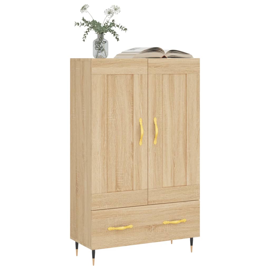 Visoka komoda boja hrasta 69,5 x 31 x 115 cm konstruirano drvo