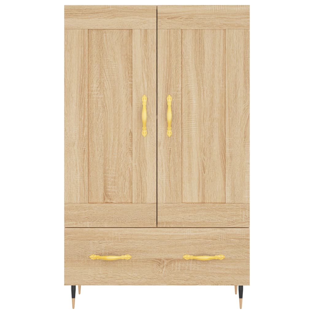 Visoka komoda boja hrasta 69,5 x 31 x 115 cm konstruirano drvo