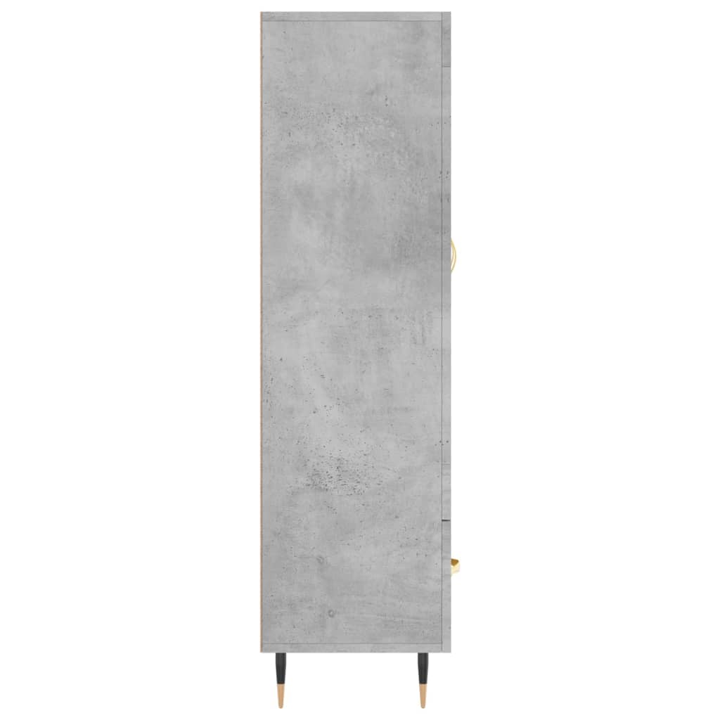 Visoka komoda boja betona 69,5 x 31 x 115 cm konstruirano drvo