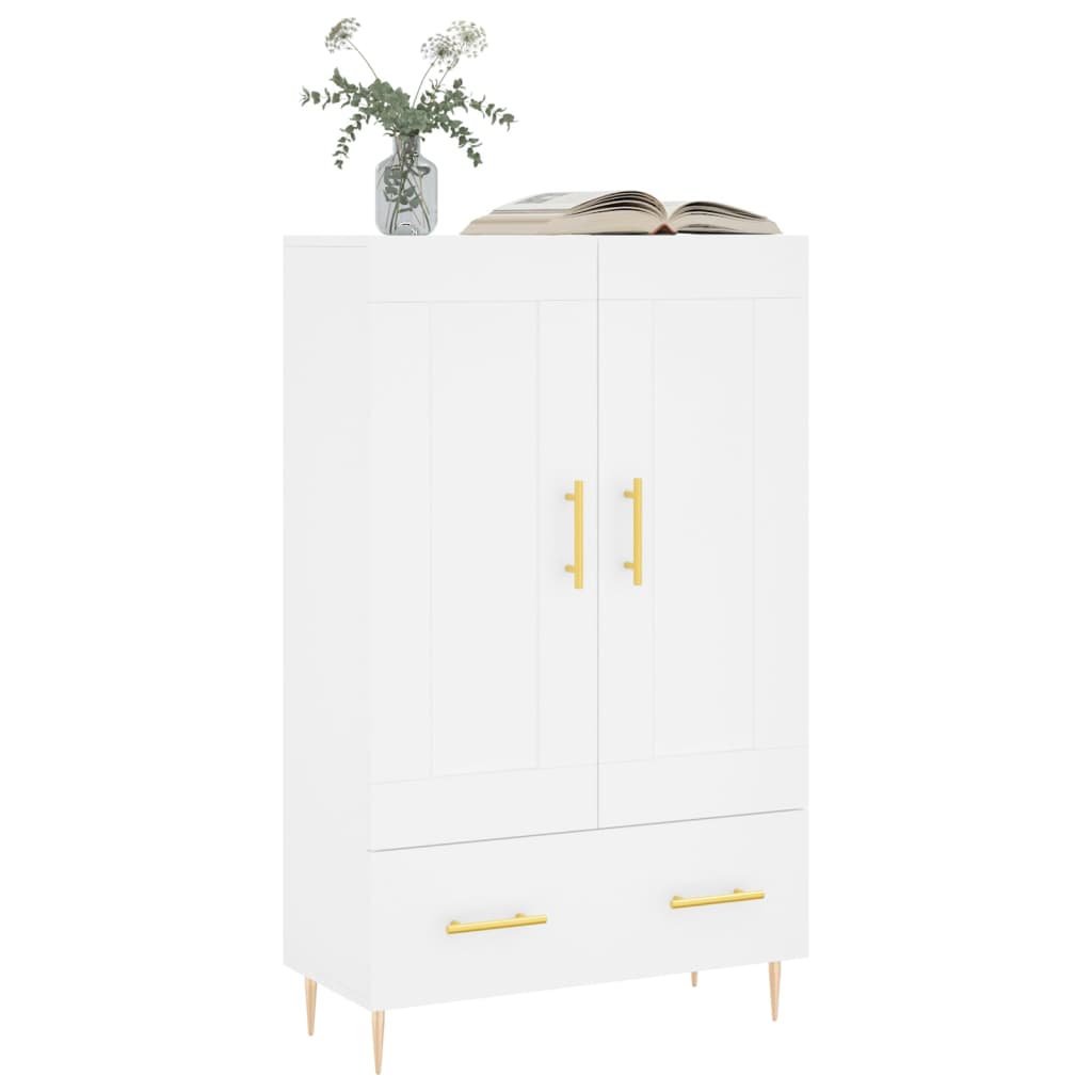 Visoka komoda bijela 69,5 x 31 x 115 cm od konstruiranog drva