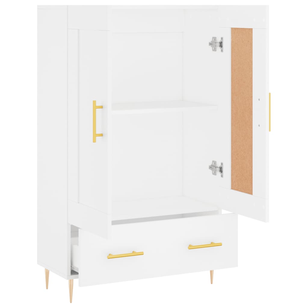 Visoka komoda bijela 69,5 x 31 x 115 cm od konstruiranog drva