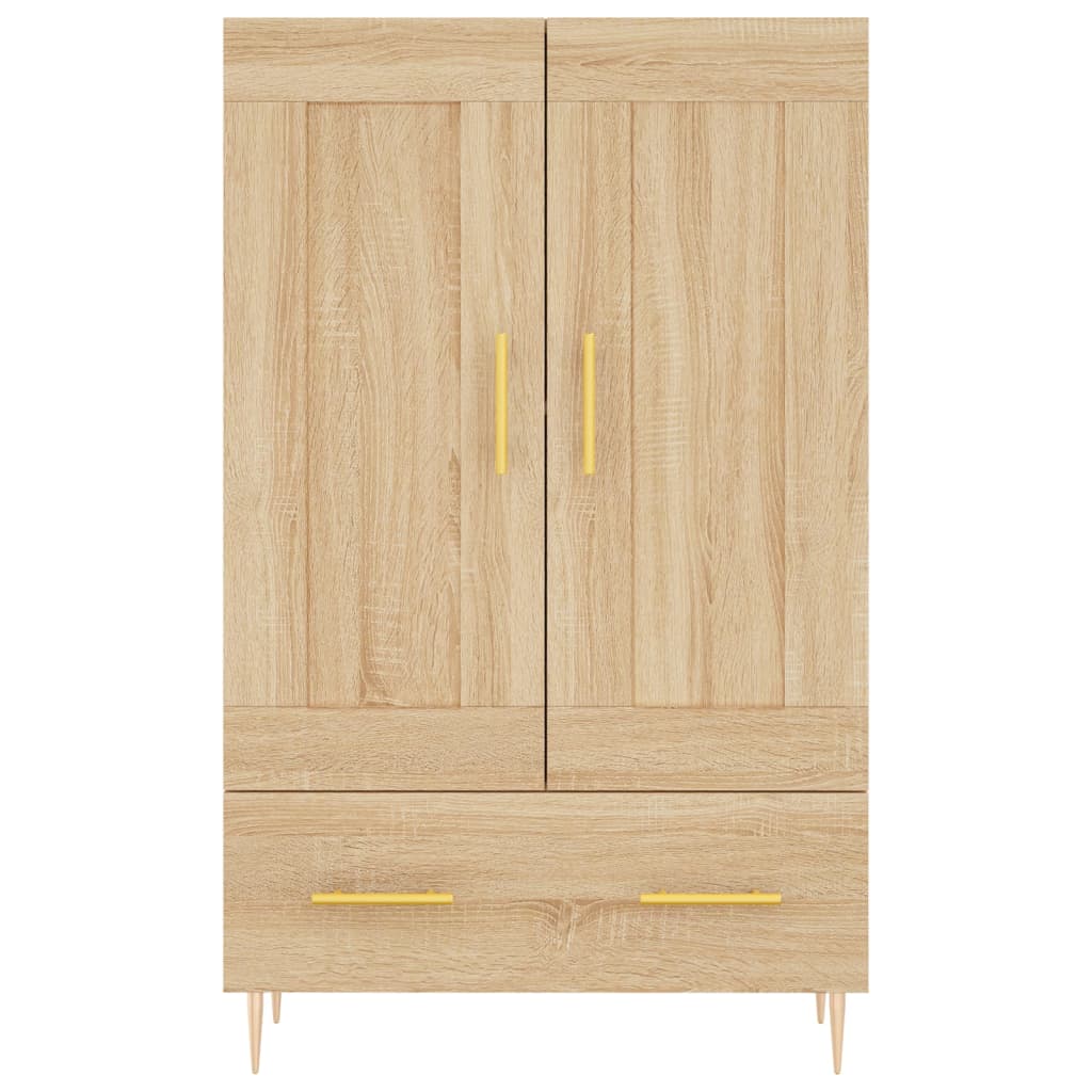 Visoka komoda boja hrasta 69,5 x 31 x 115 cm konstruirano drvo
