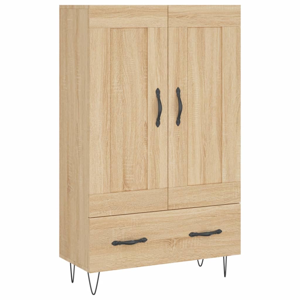 Visoka komoda boja hrasta 69,5 x 31 x 115 cm konstruirano drvo