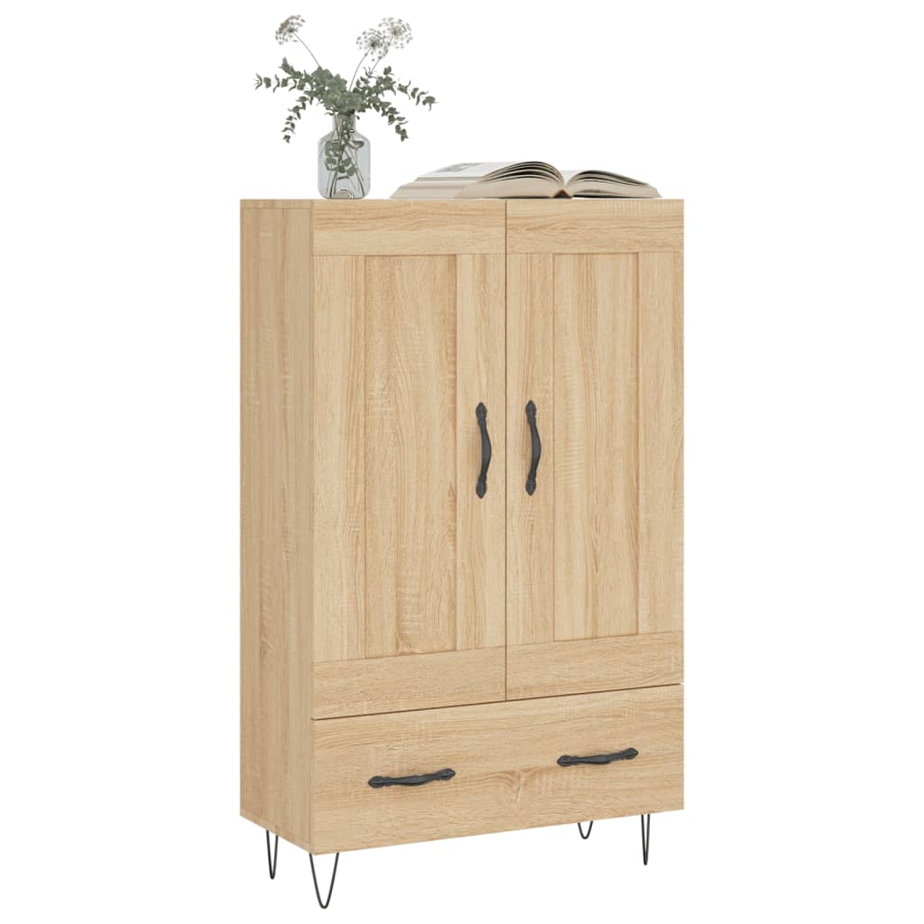 Visoka komoda boja hrasta 69,5 x 31 x 115 cm konstruirano drvo