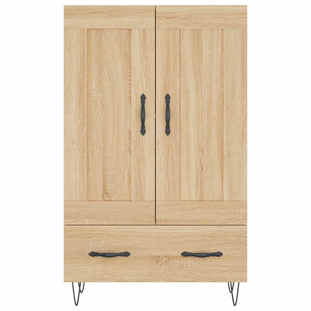 Visoka komoda boja hrasta 69,5 x 31 x 115 cm konstruirano drvo
