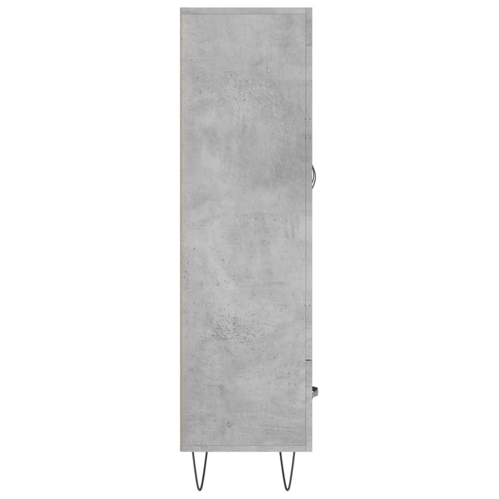 Visoka komoda boja betona 69,5 x 31 x 115 cm konstruirano drvo