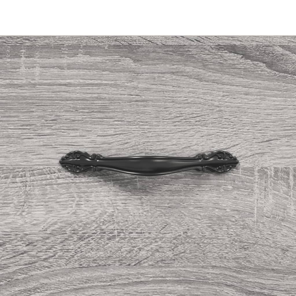 Visoka komoda siva boja hrasta 69,5x31x115 cm konstruirano drvo