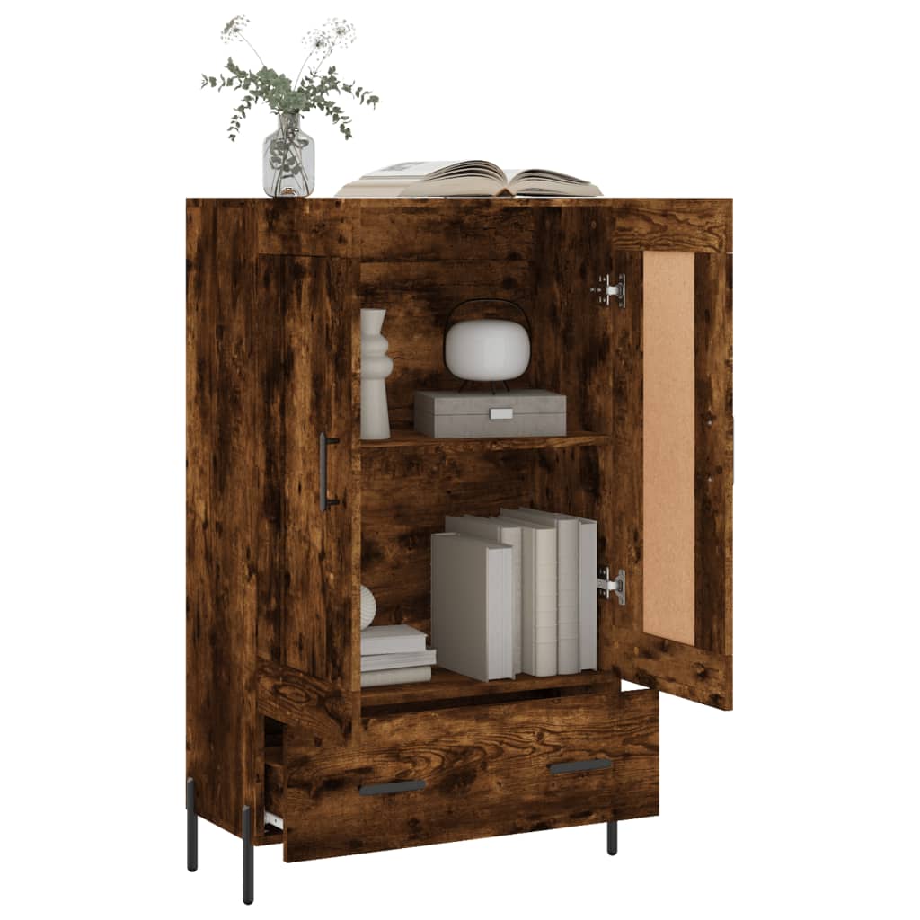 Visoka komoda boja hrasta 69,5 x 31 x 115 cm konstruirano drvo