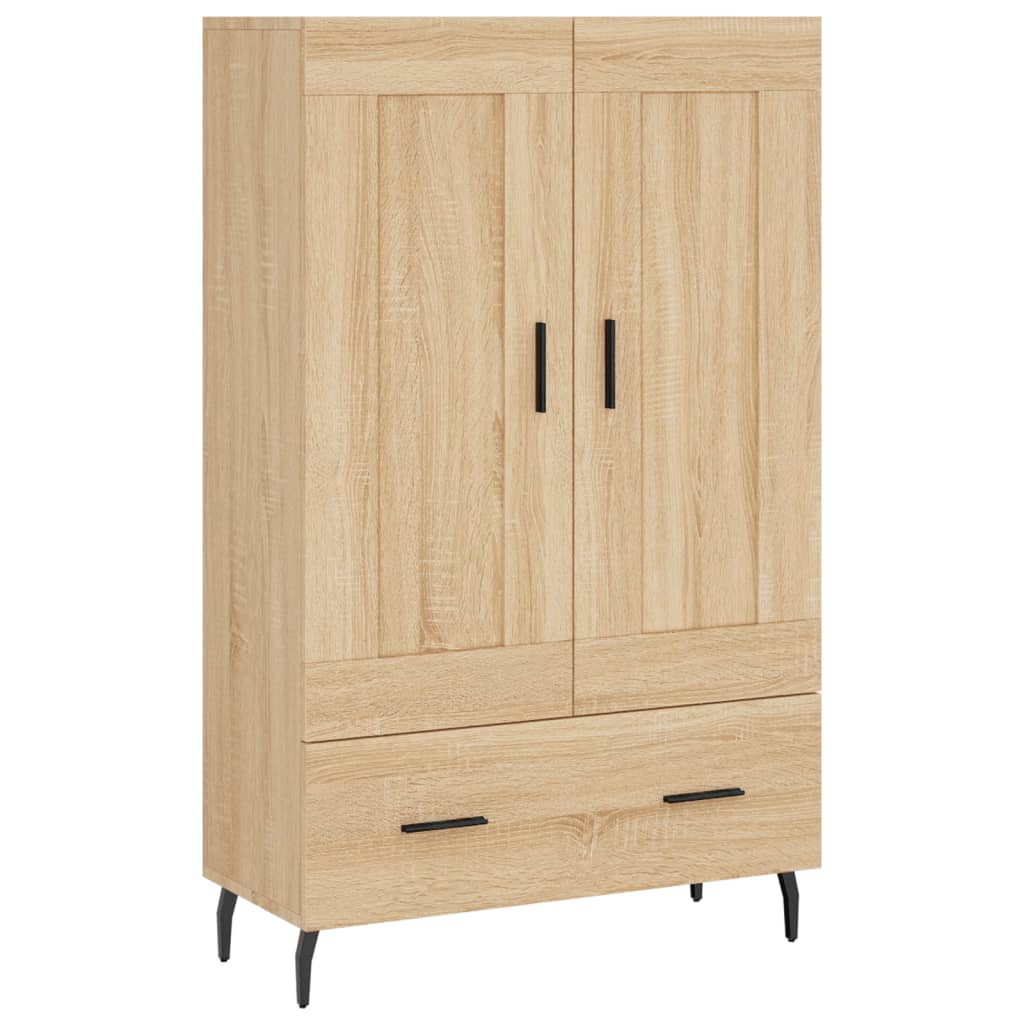 Visoka komoda boja hrasta 69,5 x 31 x 115 cm konstruirano drvo
