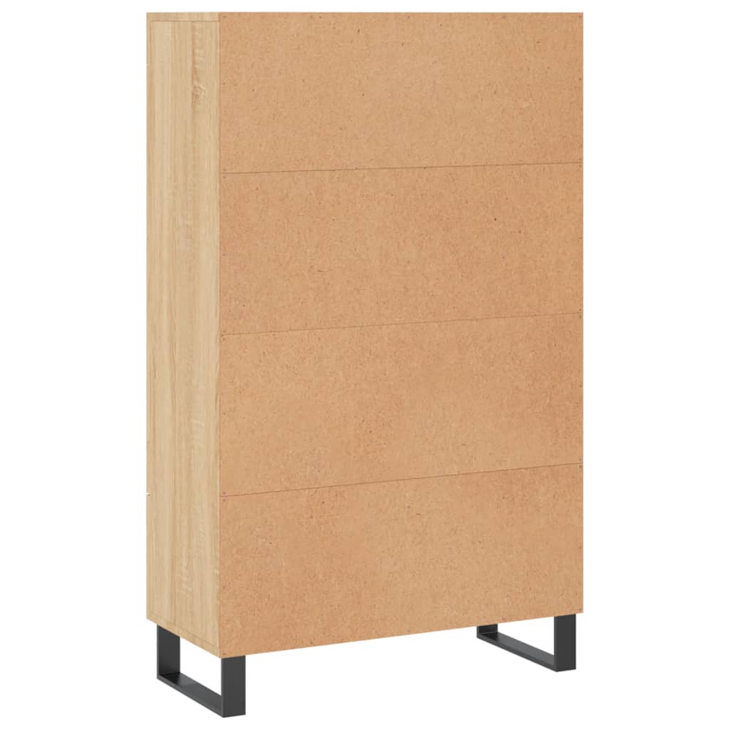 Visoka komoda boja hrasta 69,5 x 31 x 115 cm konstruirano drvo