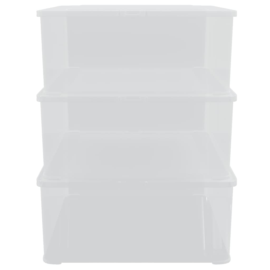 Plastične kutije za pohranu 3 kom 25 L za slaganje