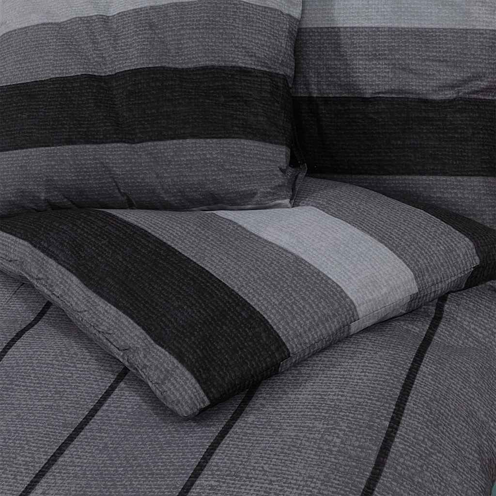 Set posteljine za poplun tamnosivi 155x220 cm pamučni