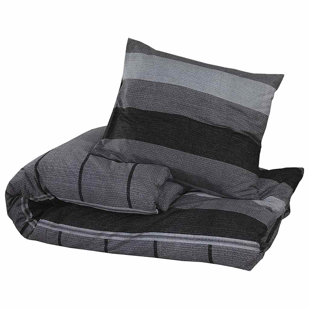 Set posteljine za poplun tamnosivi 260x220 cm pamučni