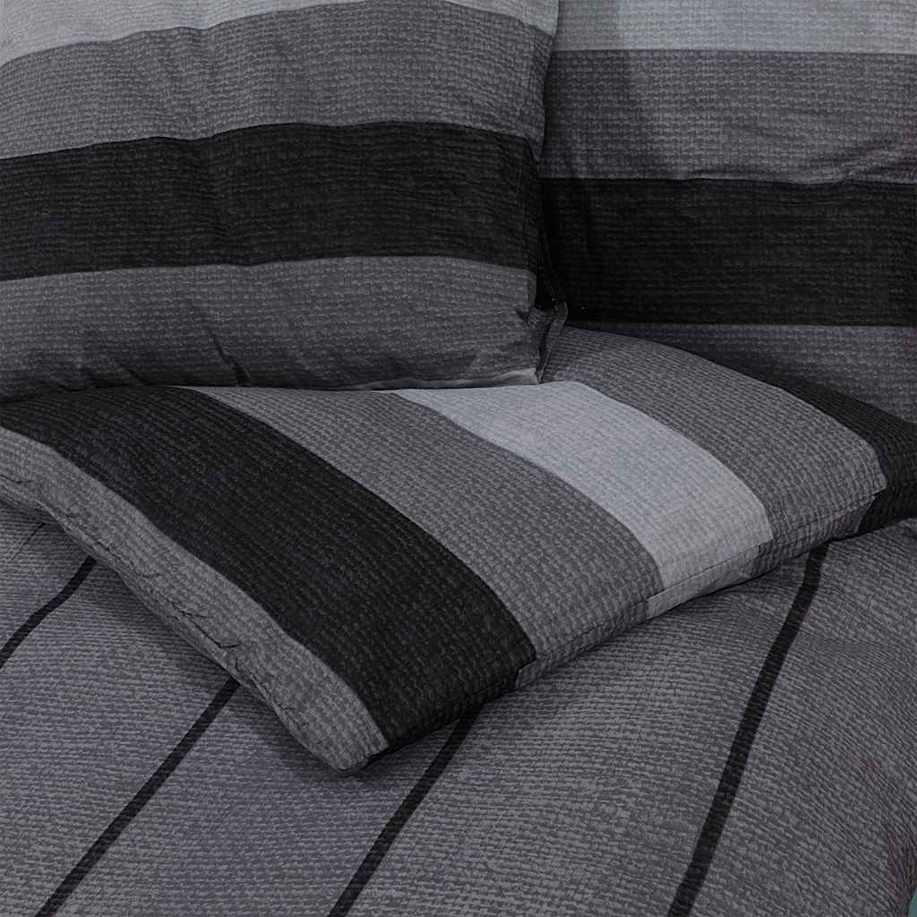 Set posteljine za poplun tamnosivi 260x220 cm pamučni